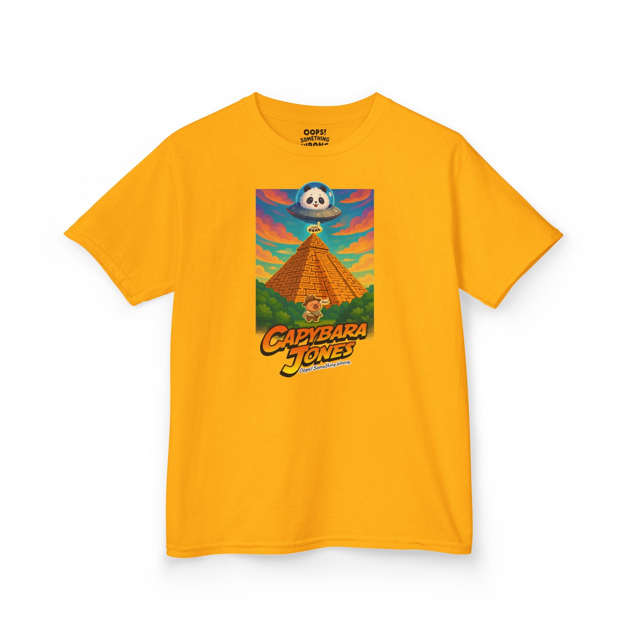 Capybara Jones Adventure Tee: Lost in the Pyramid Maze - Kids Heavy Cotton⢠Tee