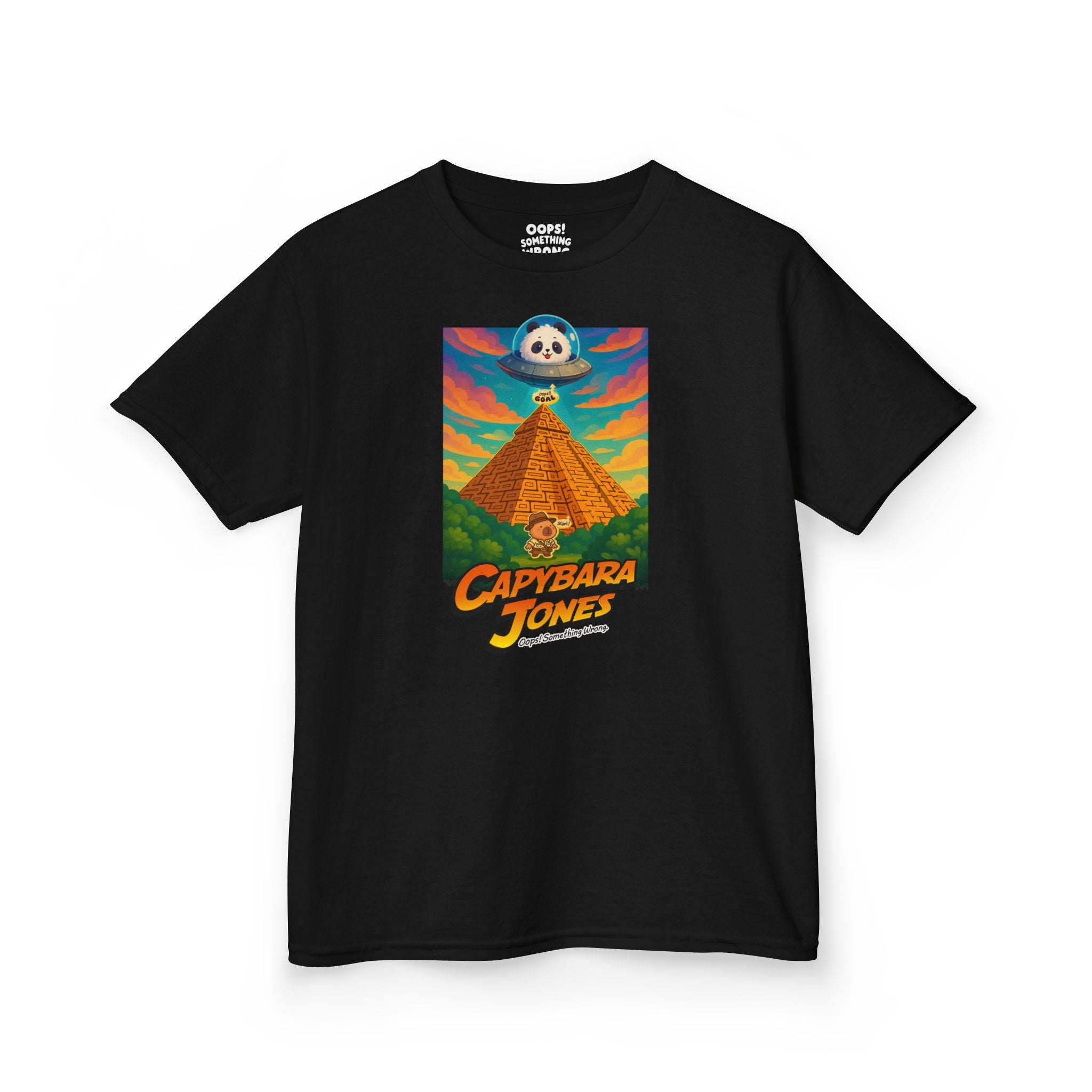 Capybara Jones Adventure Tee: Lost in the Pyramid Maze - Kids Heavy Cotton⢠Tee