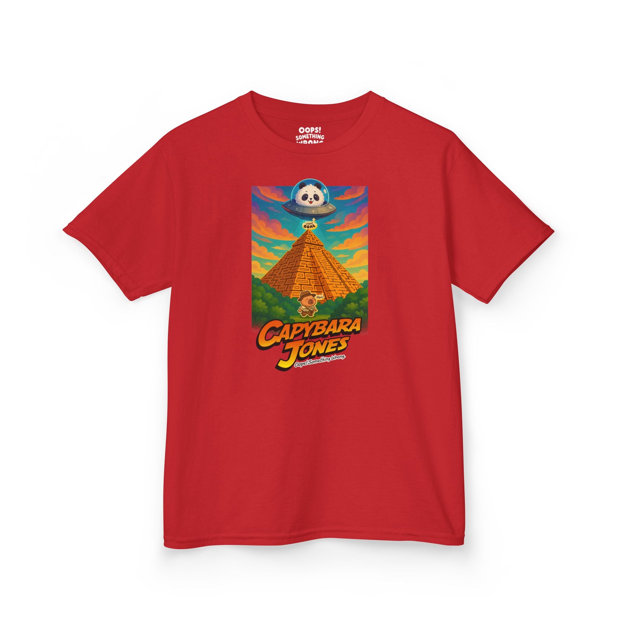 Capybara Jones Adventure Tee: Lost in the Pyramid Maze - Kids Heavy Cotton⢠Tee