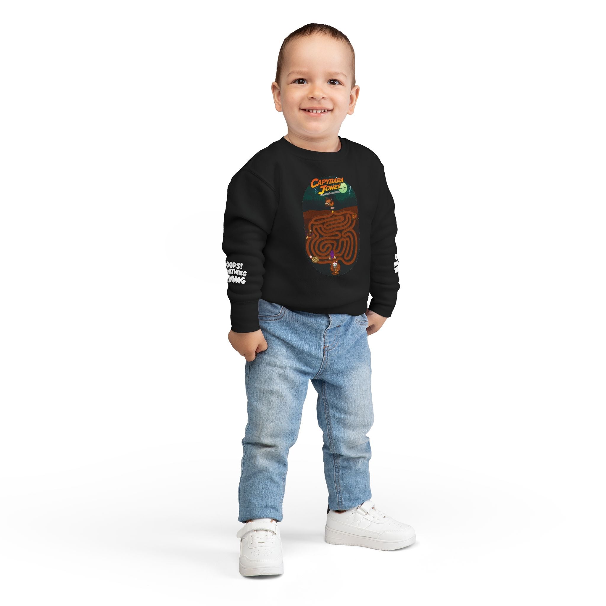 Capybara Jones ร Halloween Maze Adventure Toddler Sweatshirt for Kids!๐ป๐ฎ