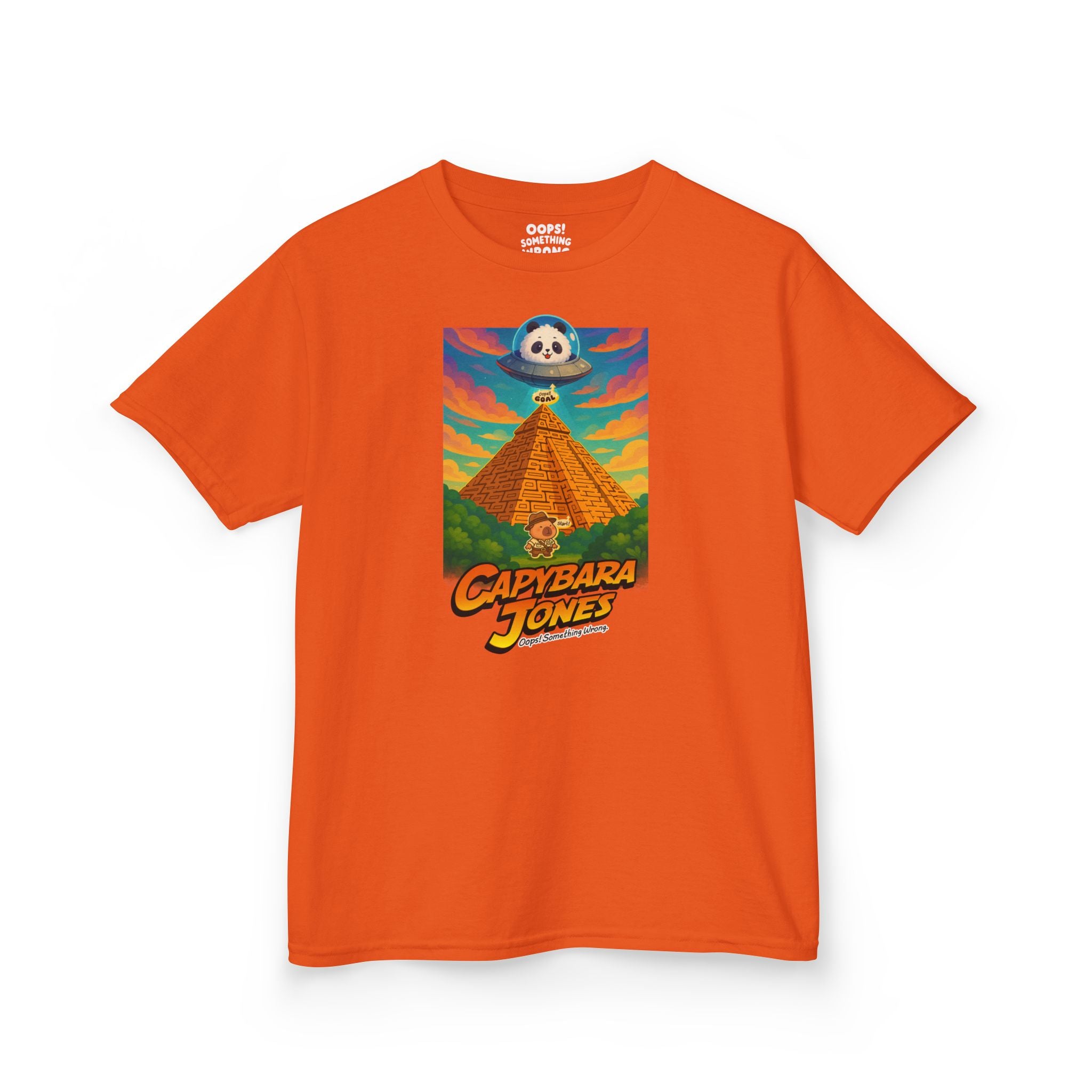 Capybara Jones Adventure Tee: Lost in the Pyramid Maze - Kids Heavy Cotton⢠Tee