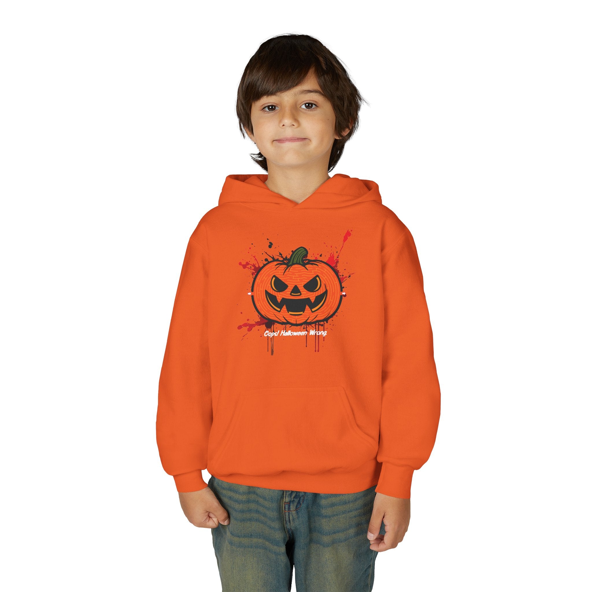 Pumpkin Maze Hoodie – Oops! Halloween Adventure - Kids Youth Hooded Sweatshirt🎃😵💫
