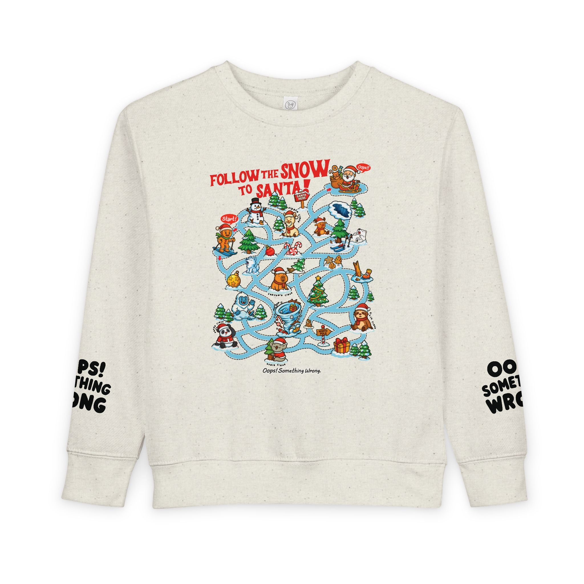 🏷️ 26% OFF | Follow the Snow to Santa! – Playable Ski Maze Christmas Sweatshirt ❄️🎄✨