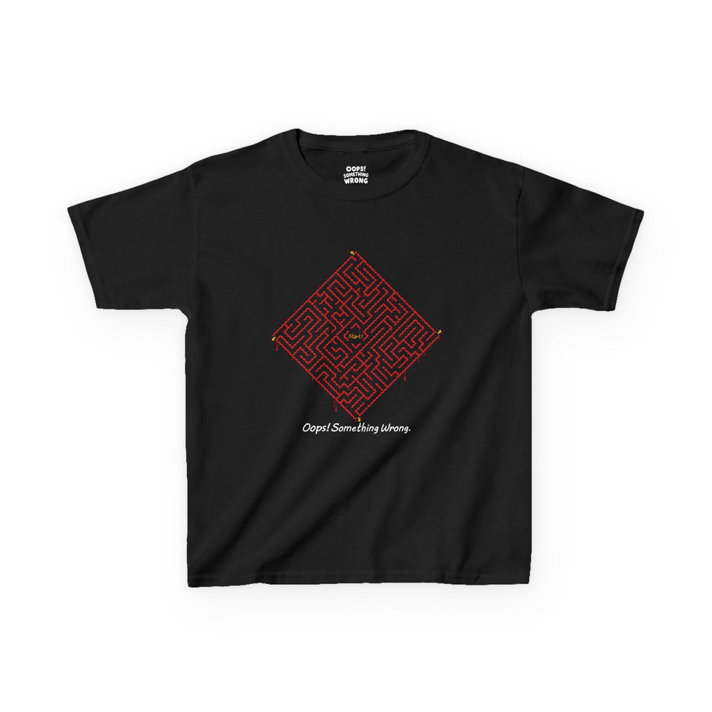 Oops! Maze Me Not: Blood Maze- Kids Heavy Cotton™ Tee