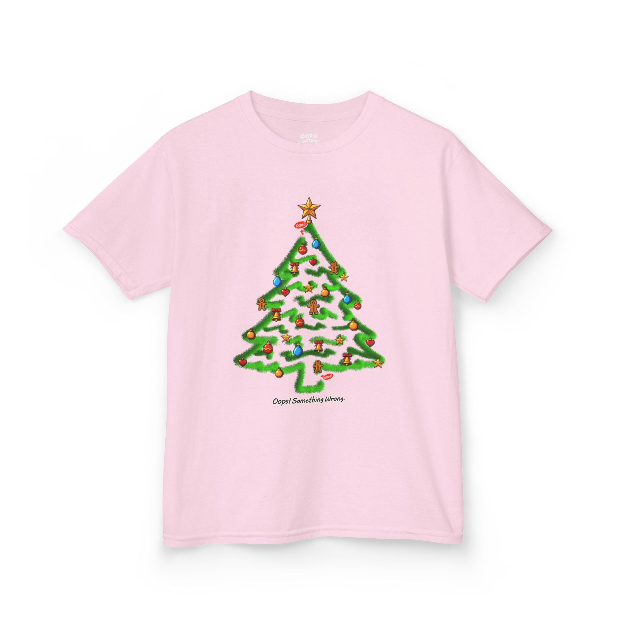 🏷️ 20% OFF | Christmas Tree Maze – Kids Heavy Cotton™ Tee🎄🧩