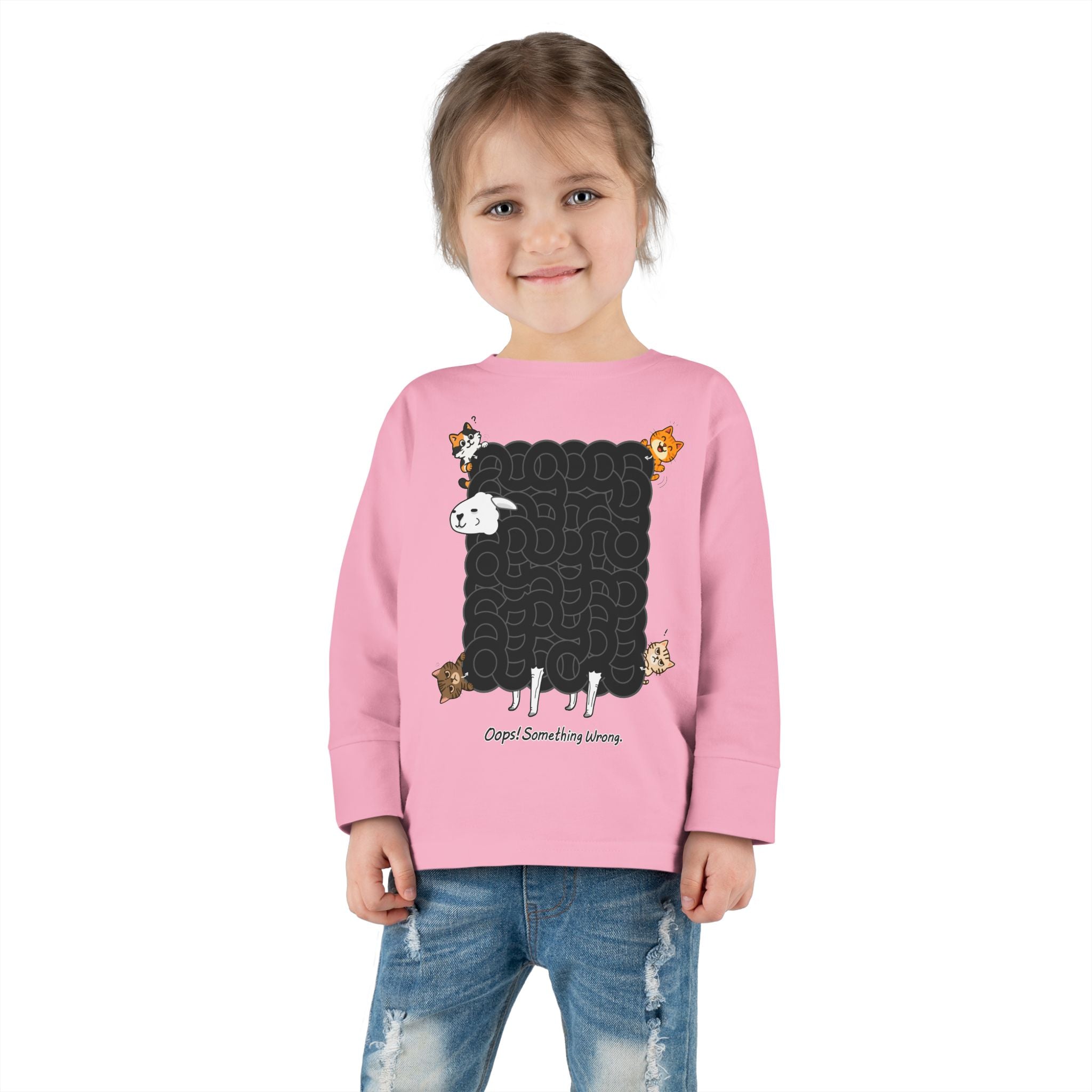 Black Sheep Maze Shirt – Interactive Puzzle Toddler Long Sleeve Tee