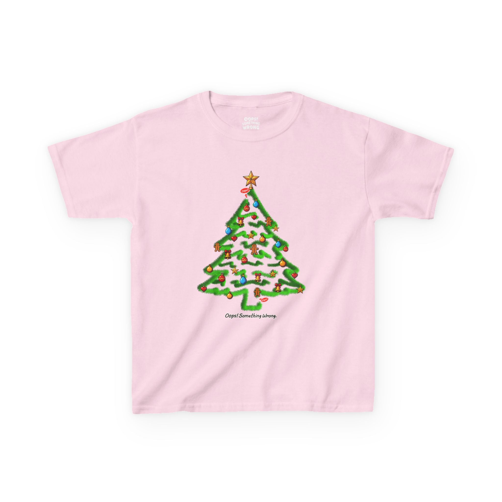 🏷️ 20% OFF | Christmas Tree Maze – Kids Heavy Cotton™ Tee🎄🧩
