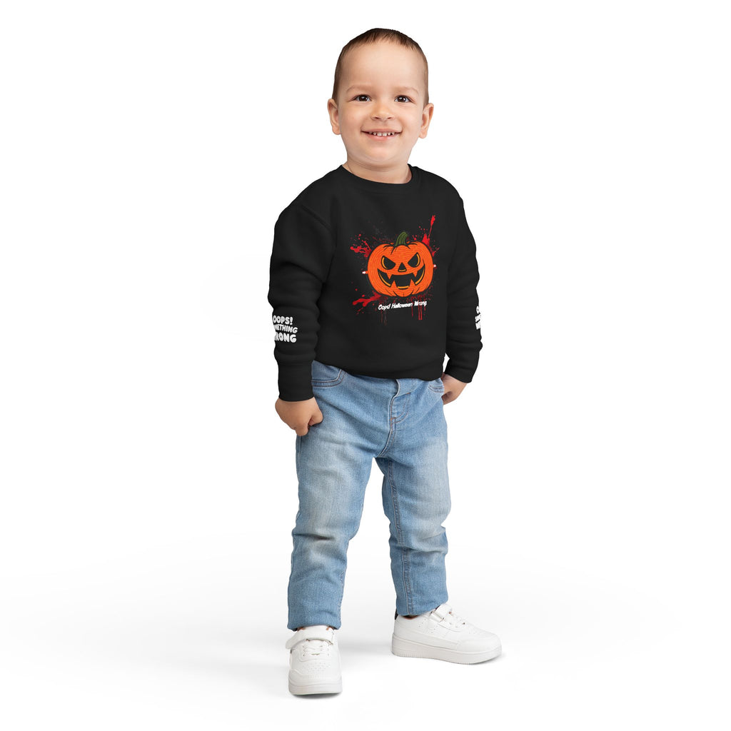 Jack-o’-Maze Toddler Sweatshirt – Spooky-Cute Halloween Adventure by Oops! 🕹️👻🎮