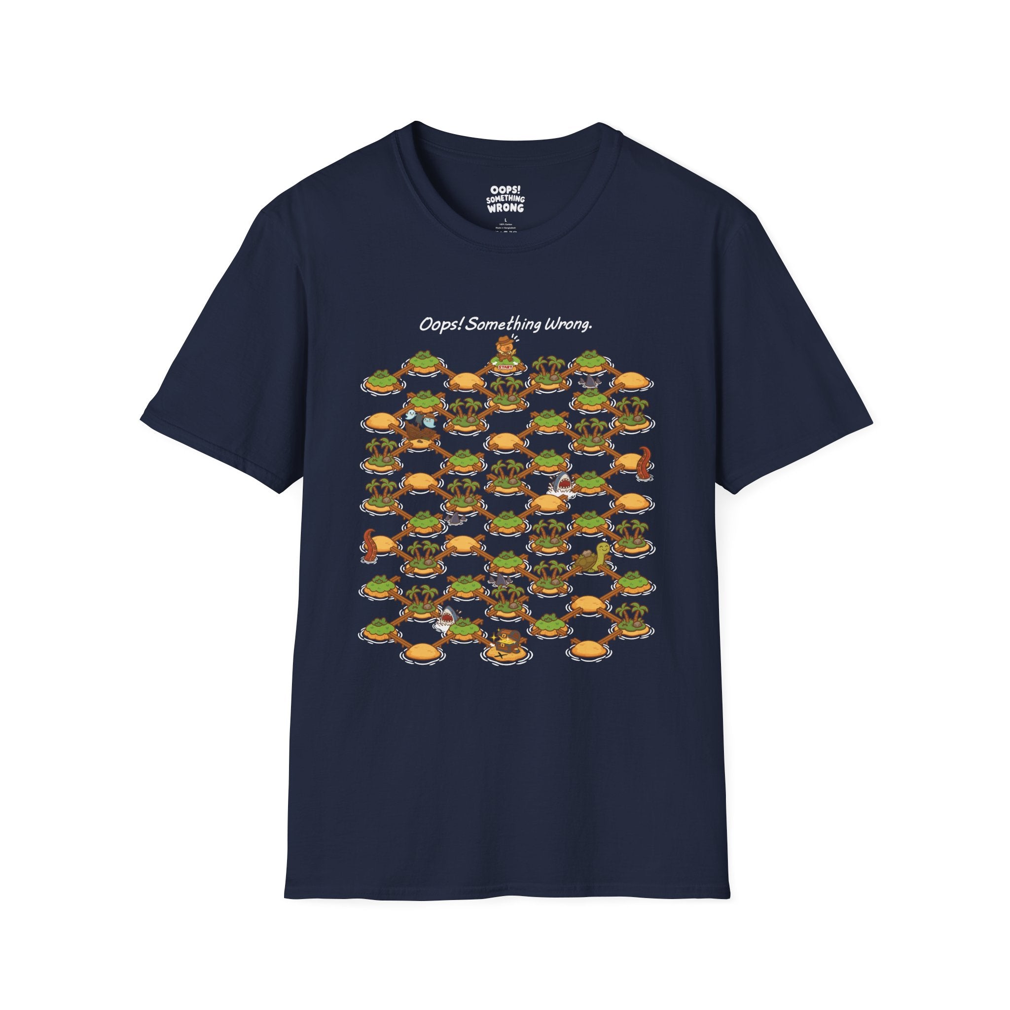 Capybara Jones: Treasure Island Maze Game Tee – Adult Unisex Softstyle
