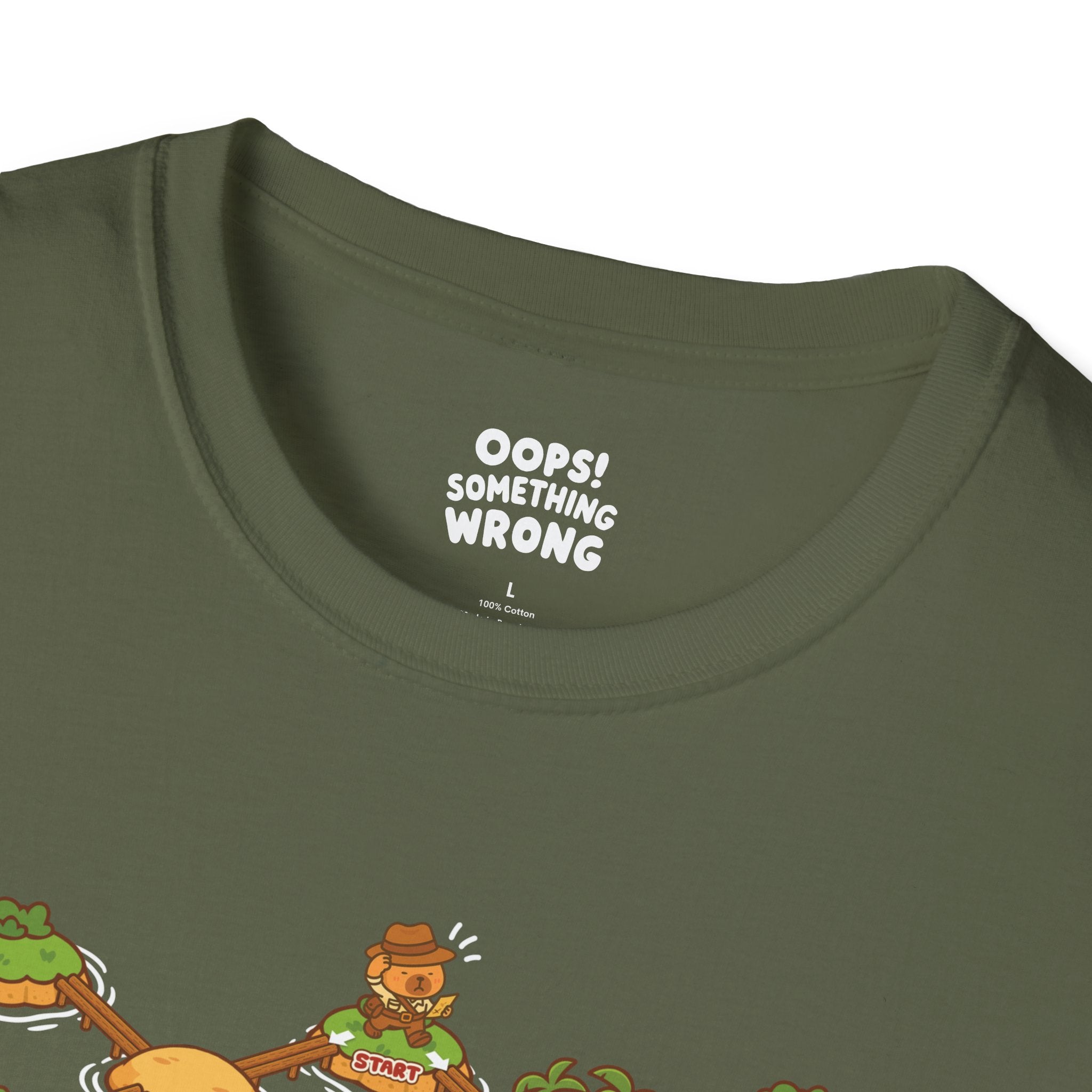 🏷️ 20% OFF | Capybara Jones: Treasure Island Maze Game Tee – Adult Unisex Softstyle