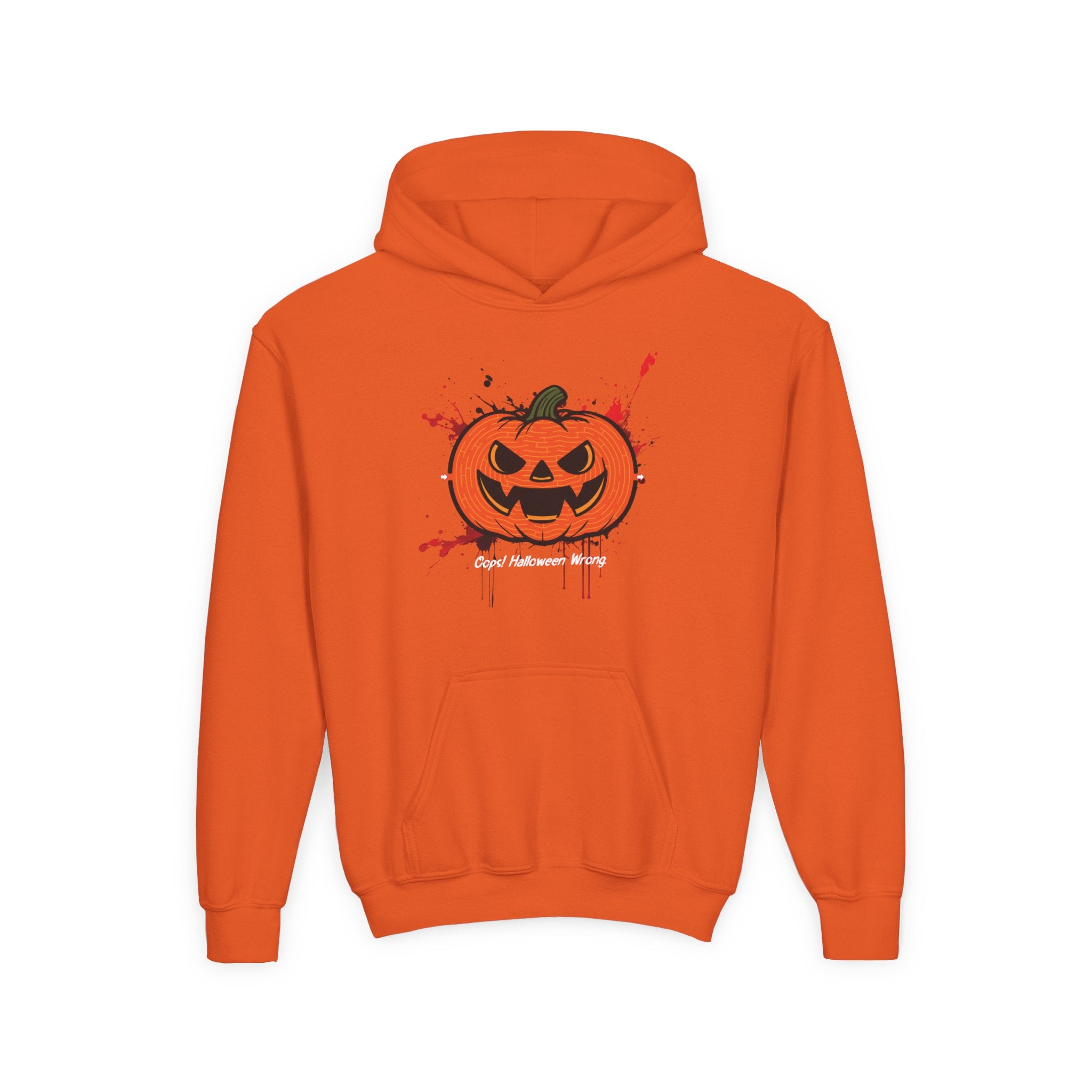 Pumpkin Maze Hoodie – Oops! Halloween Adventure - Kids Youth Hooded Sweatshirt🎃😵‍💫