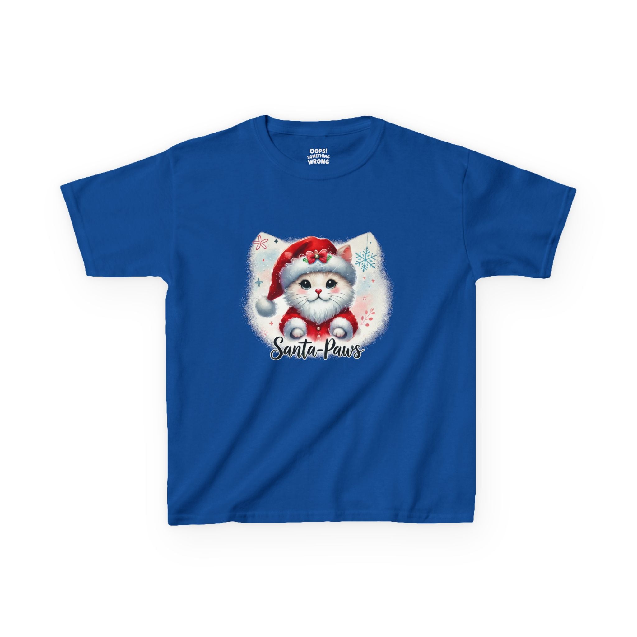 🏷️ 20% OFF | Santa Paws Cute Christmas Cat. – Kids Heavy Cotton™ Tee ⭐⏱️✨