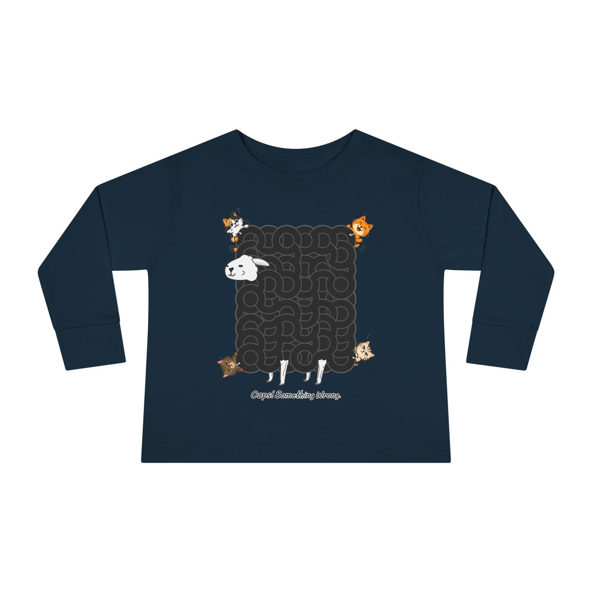 Black Sheep Maze Shirt – Interactive Puzzle Toddler Long Sleeve Tee