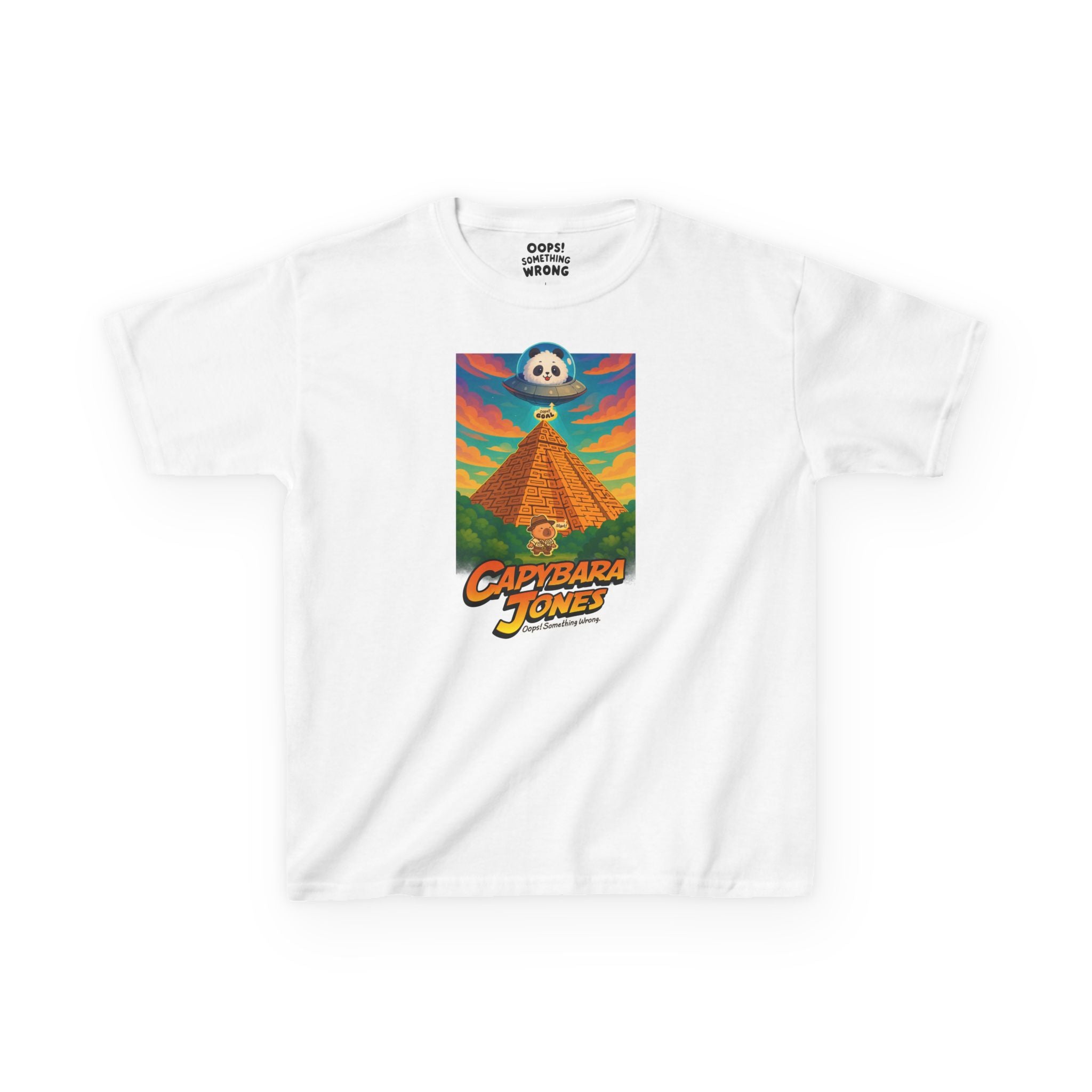 Capybara Jones Adventure Tee: Lost in the Pyramid Maze - Kids Heavy Cotton™ Tee