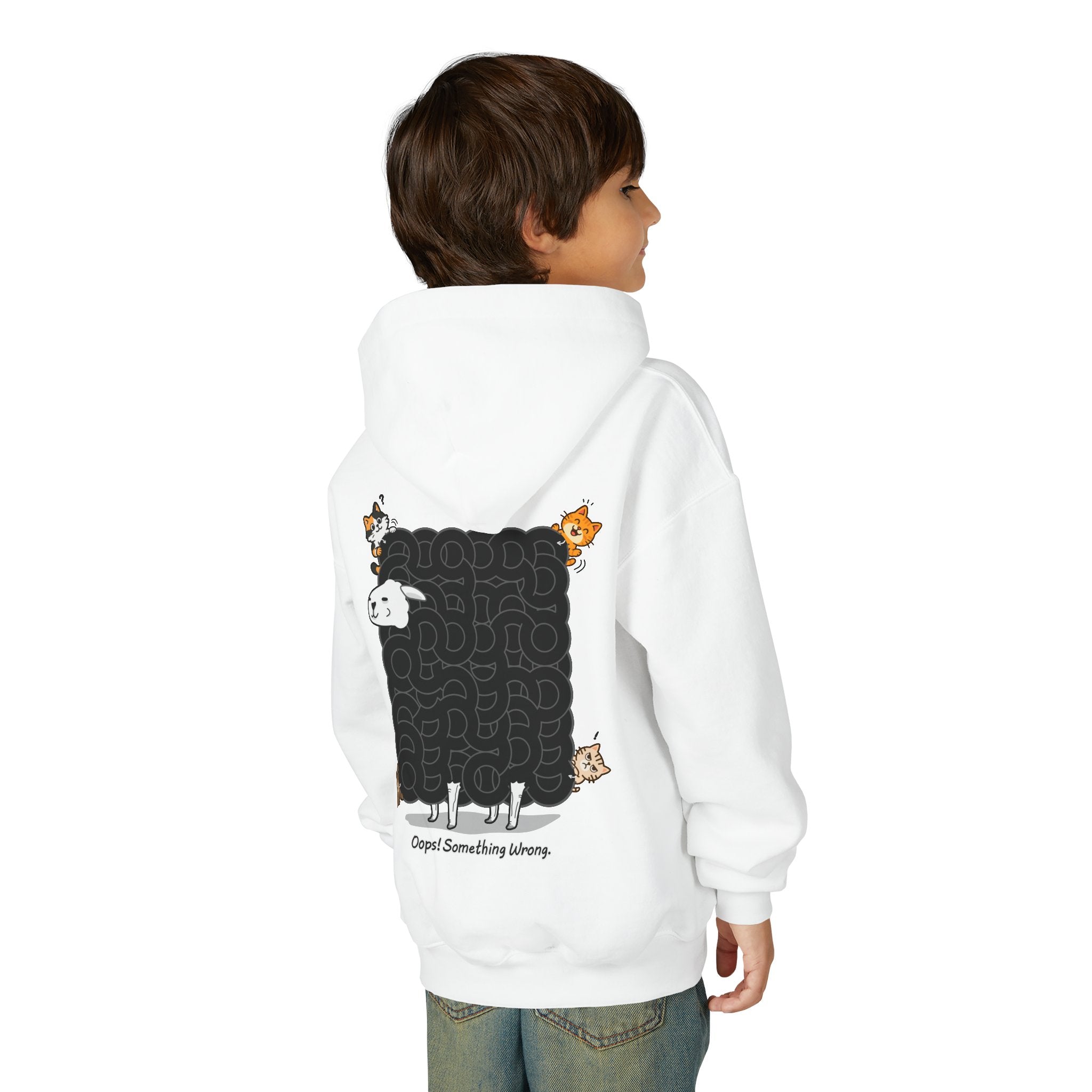 Black Sheep Maze Hoodie – Interactive Puzzle Kids Youth Hooded Sweatshirt, Unique Hoodie