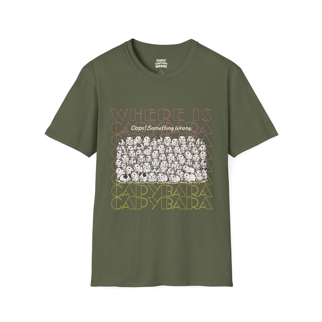 Where is Capybara? Tee – Kids Unisex Softstyle