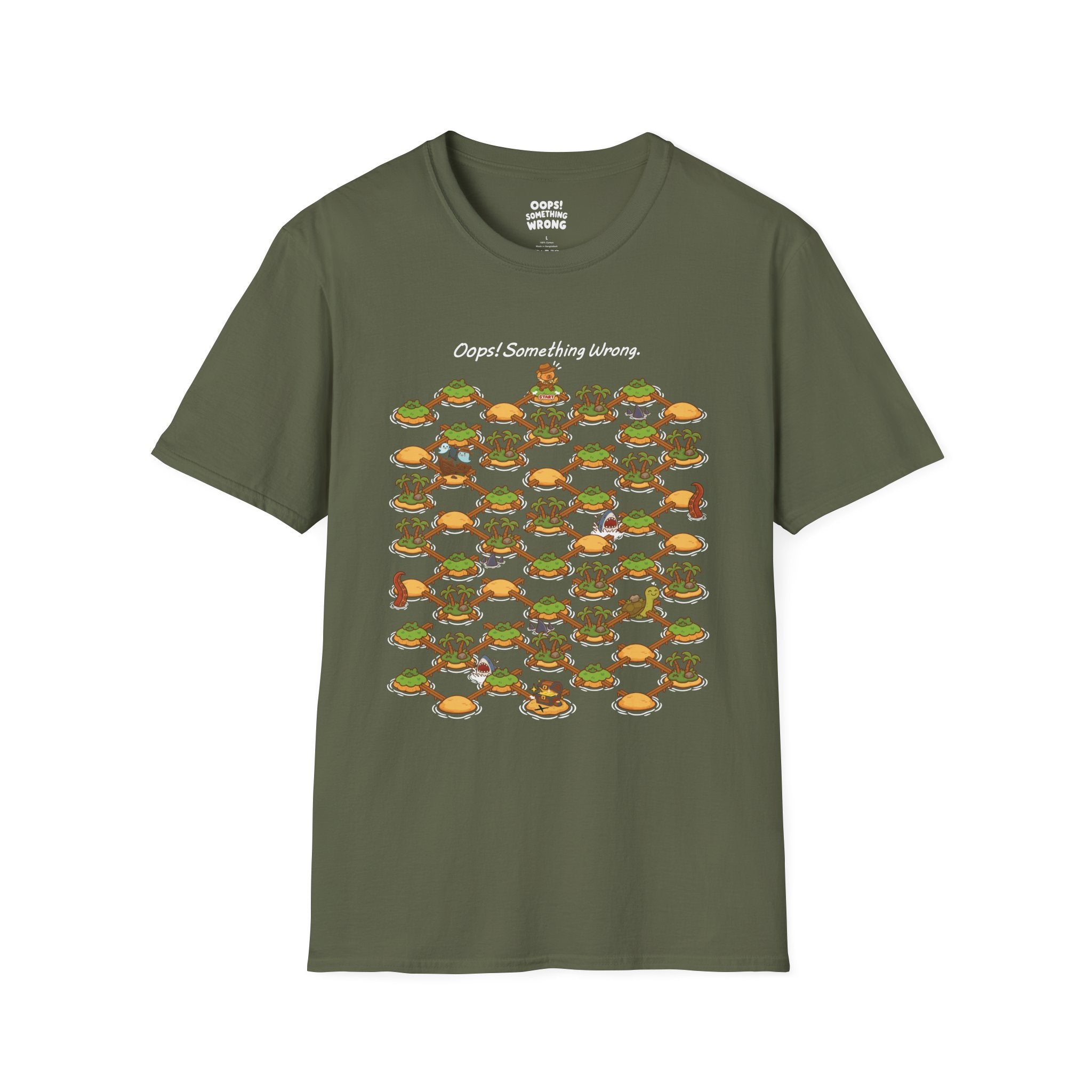 Capybara Jones: Treasure Island Maze Game Tee – Adult Unisex Softstyle
