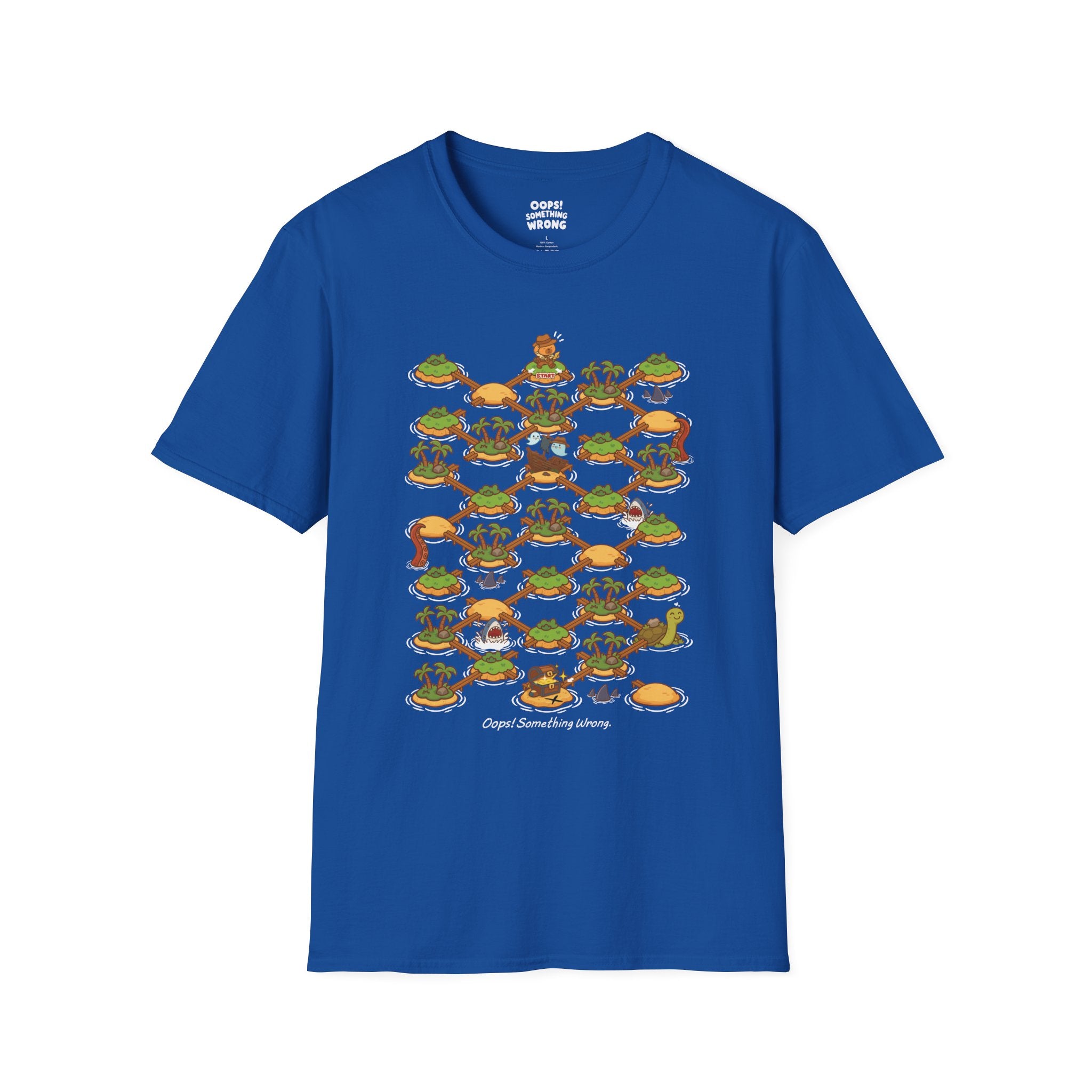 🏷️ 20% OFF | Capybara Jones: Treasure Island Maze Game Tee – Adult Unisex Softstyle