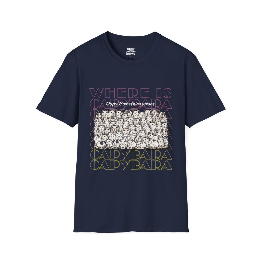 Where is Capybara? Tee – Adult Unisex Softstyle
