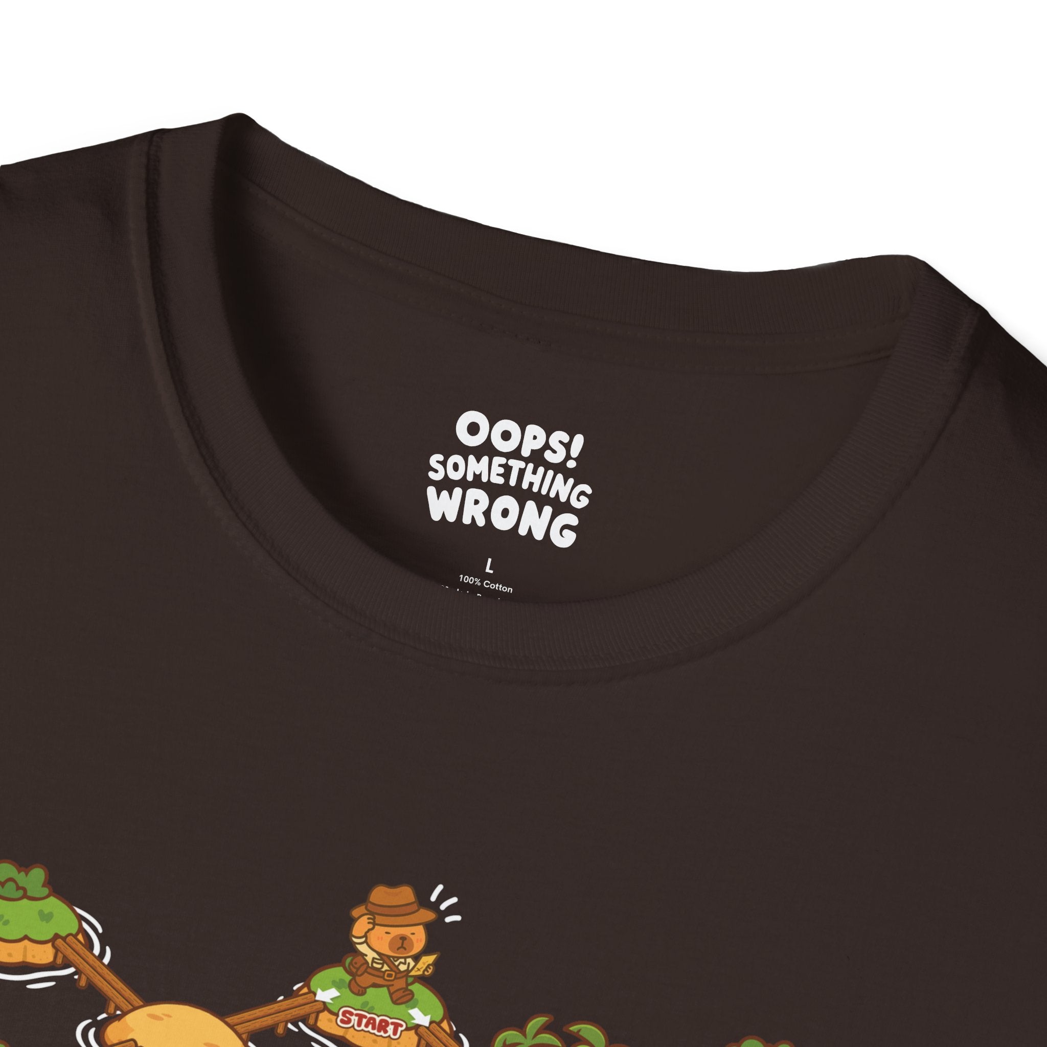 🏷️ 20% OFF | Capybara Jones: Treasure Island Maze Game Tee – Adult Unisex Softstyle