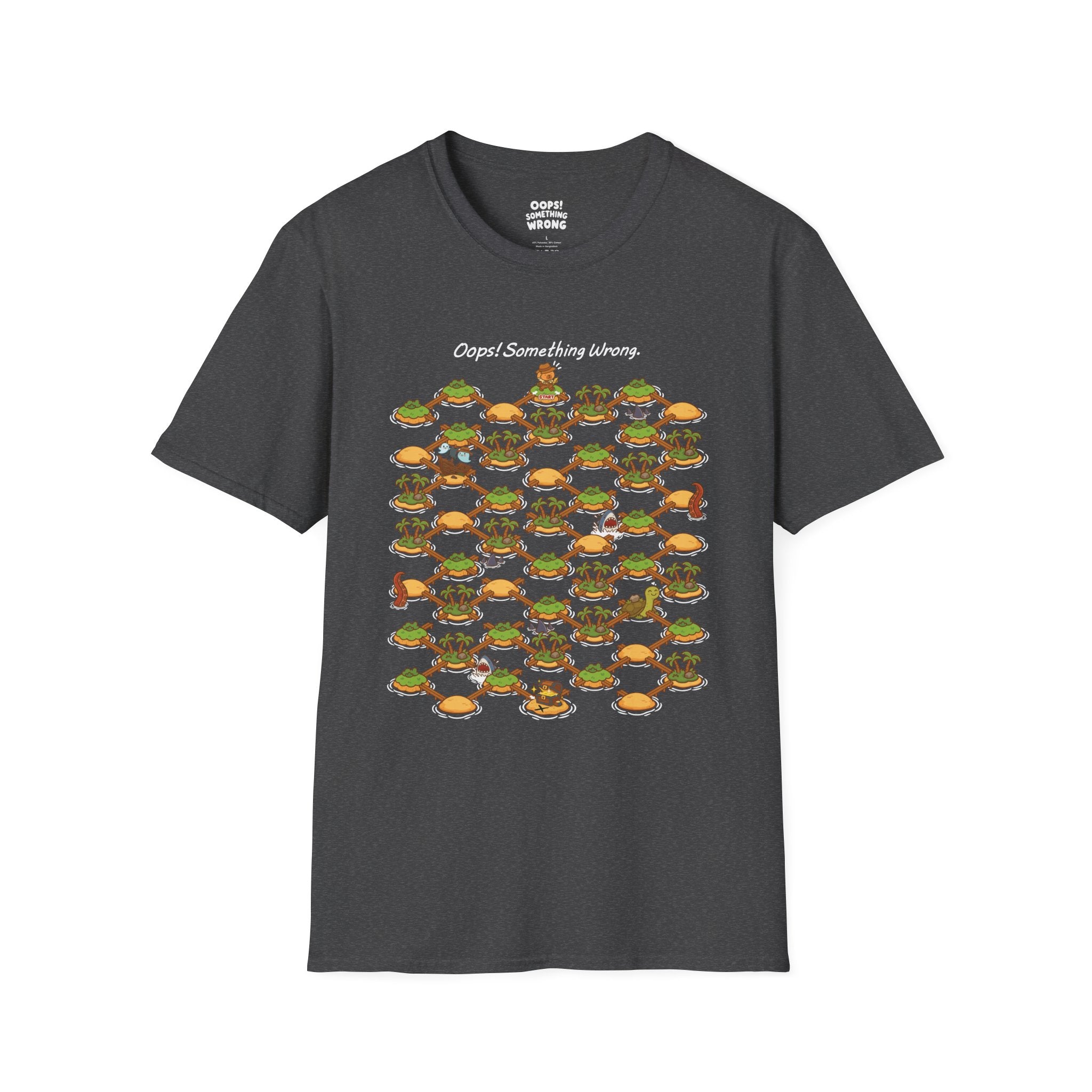 Capybara Jones: Treasure Island Maze Game Tee – Adult Unisex Softstyle