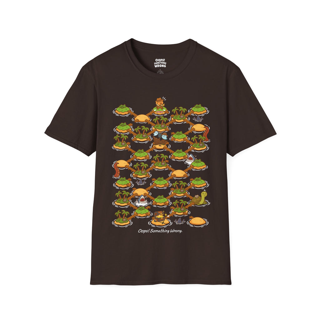 Capybara Jones: Treasure Island Maze Game Tee – Adult Unisex Softstyle