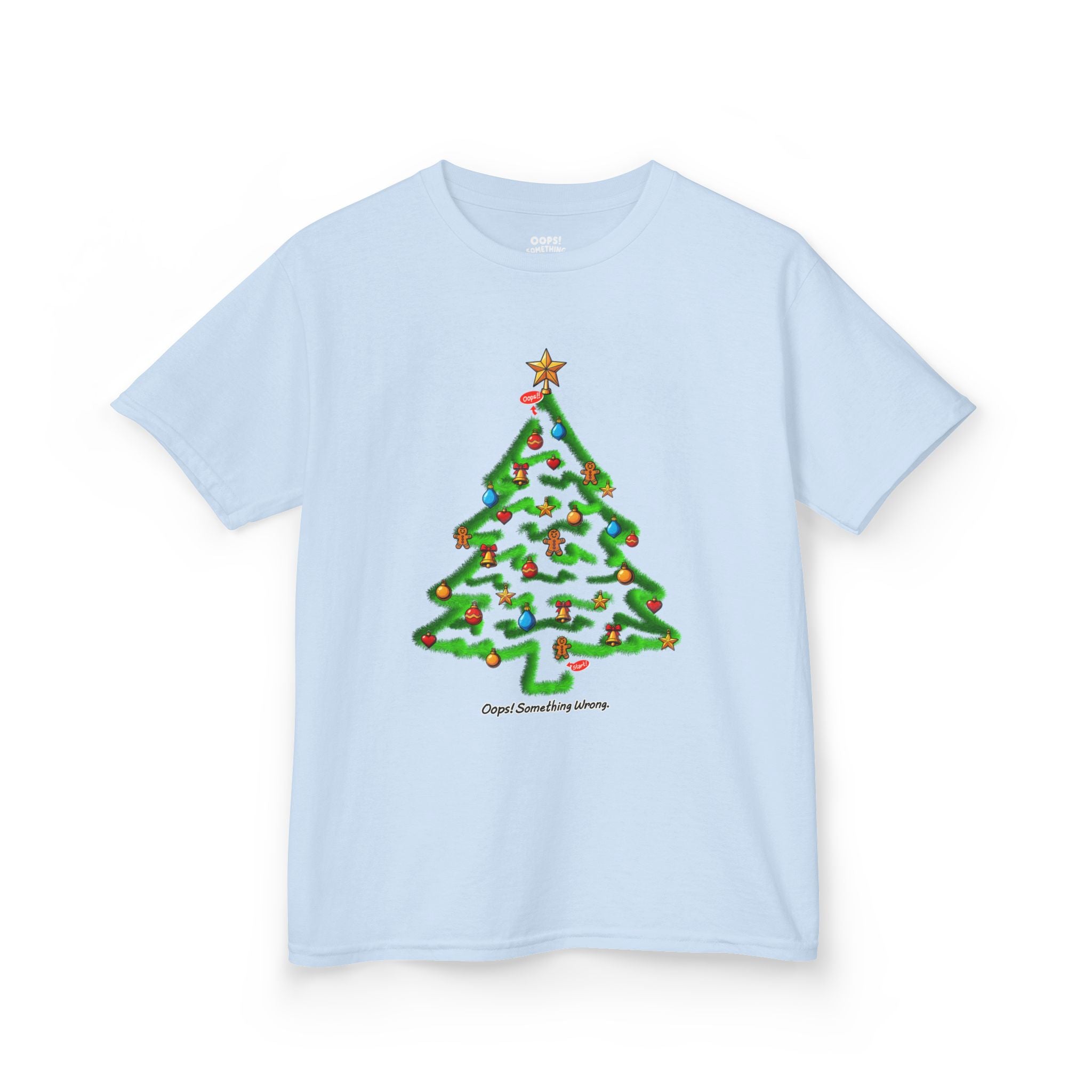 🏷️ 20% OFF | Christmas Tree Maze – Kids Heavy Cotton™ Tee🎄🧩