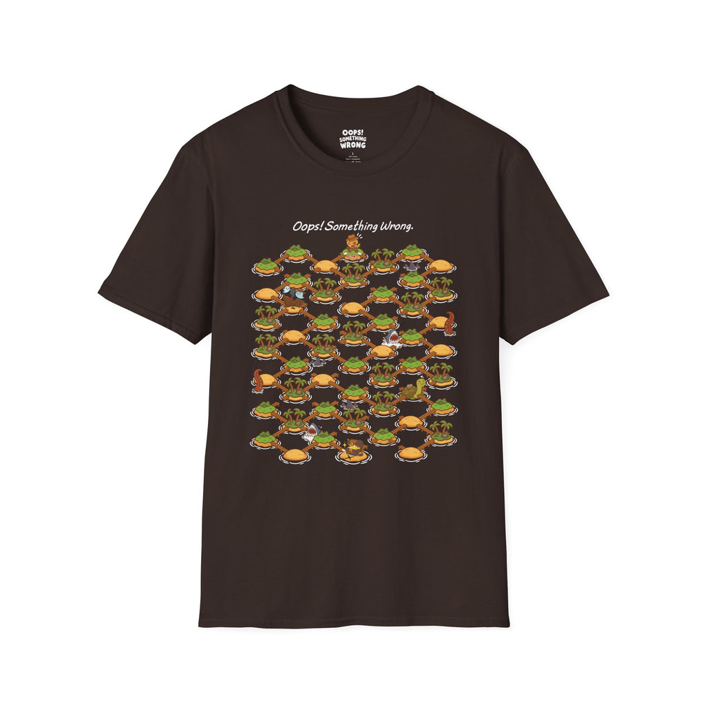 Capybara Jones: Treasure Island Maze Game Tee – Adult Unisex Softstyle