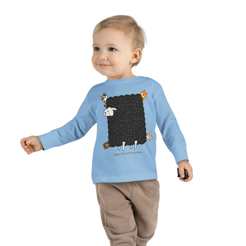 Black Sheep Maze Shirt – Interactive Puzzle Toddler Long Sleeve Tee