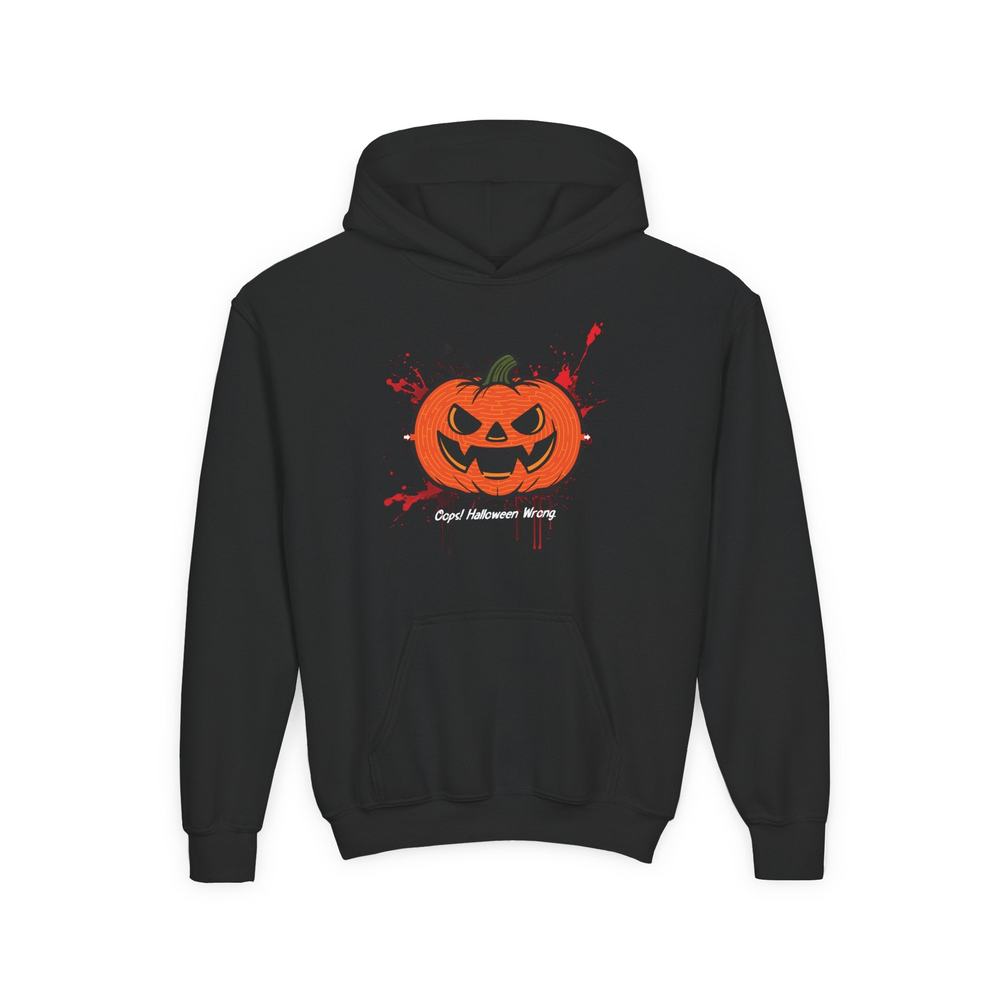 Pumpkin Maze Hoodie – Oops! Halloween Adventure - Kids Youth Hooded Sweatshirt🎃😵‍💫
