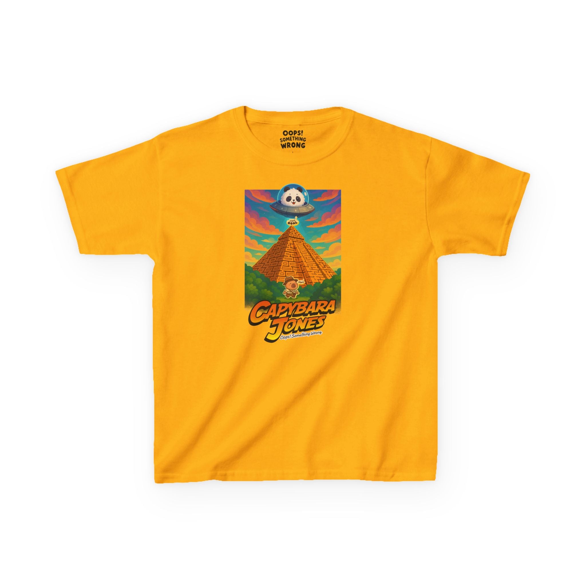 Capybara Jones Adventure Tee: Lost in the Pyramid Maze - Kids Heavy Cotton™ Tee