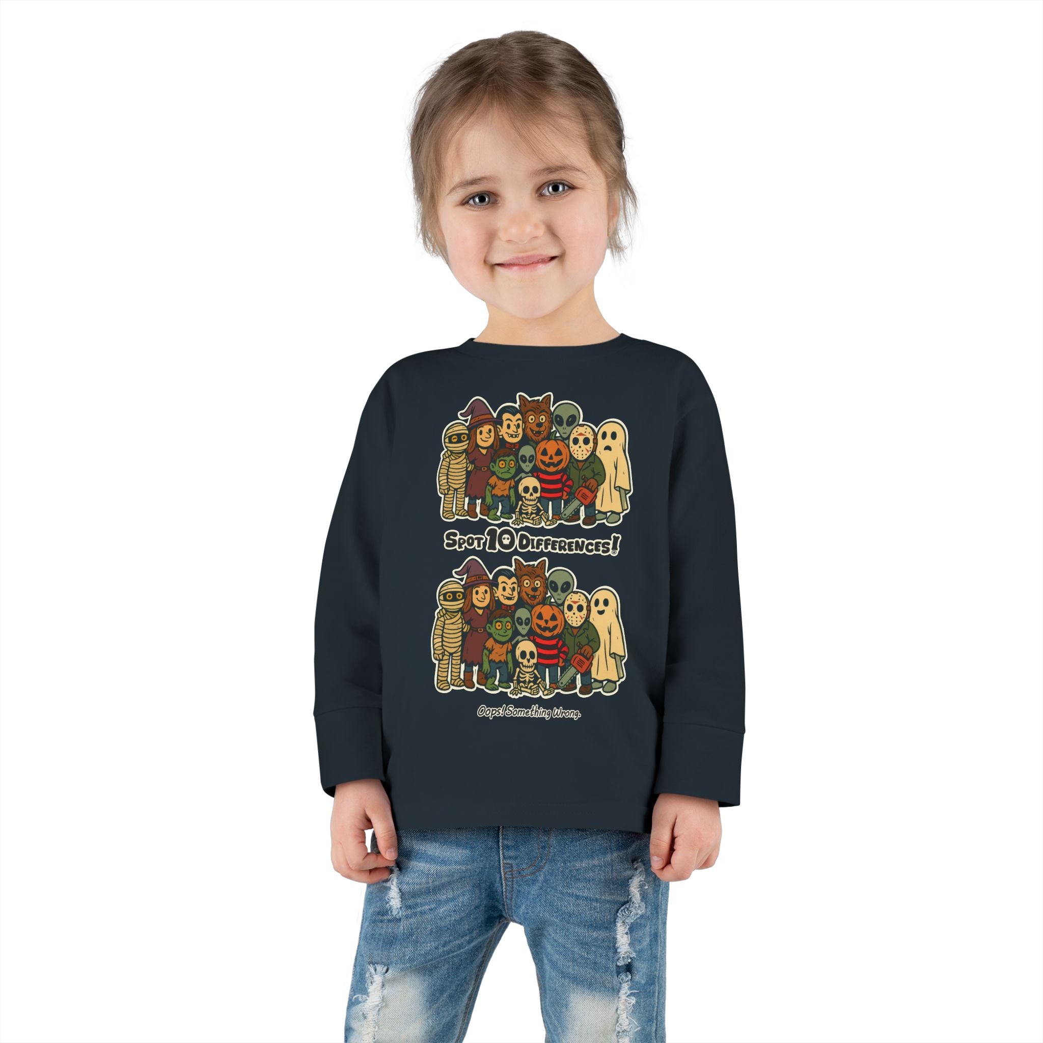 Boo Crew Shirt – Spot 10 Funny Differences Toddler Long Sleeve Tee