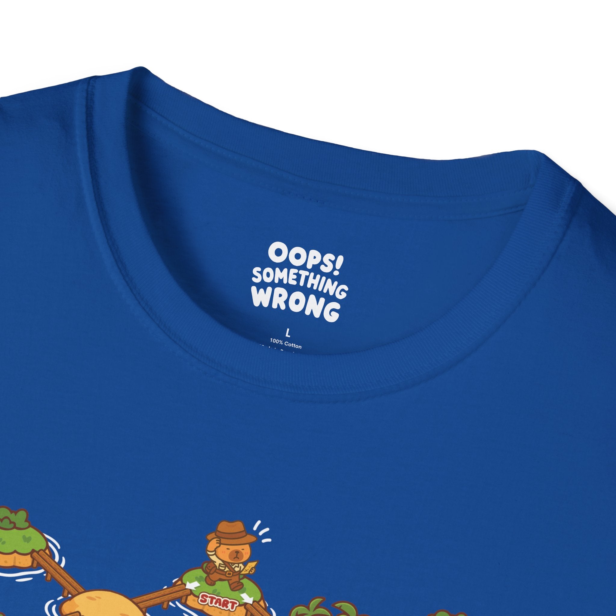 🏷️ 20% OFF | Capybara Jones: Treasure Island Maze Game Tee – Adult Unisex Softstyle