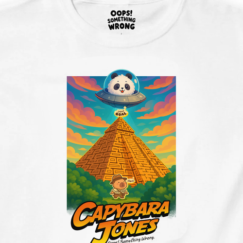 🏷️ 20% OFF | Capybara Jones Adventure Tee: Lost in the Pyramid Maze - Kids Heavy Cotton™ Tee