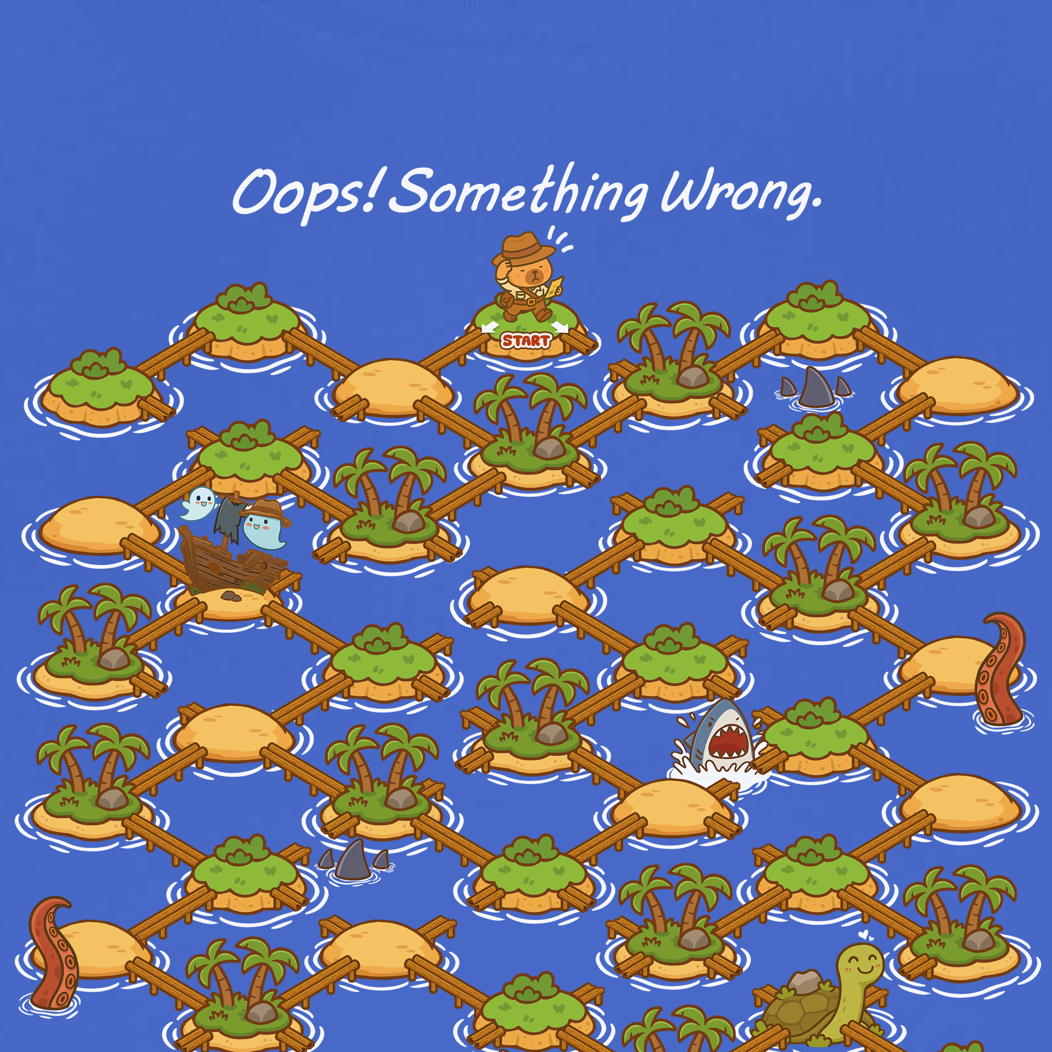 Capybara Jones: Treasure Island Maze Tee - Kids Short Sleeve T-Shirt