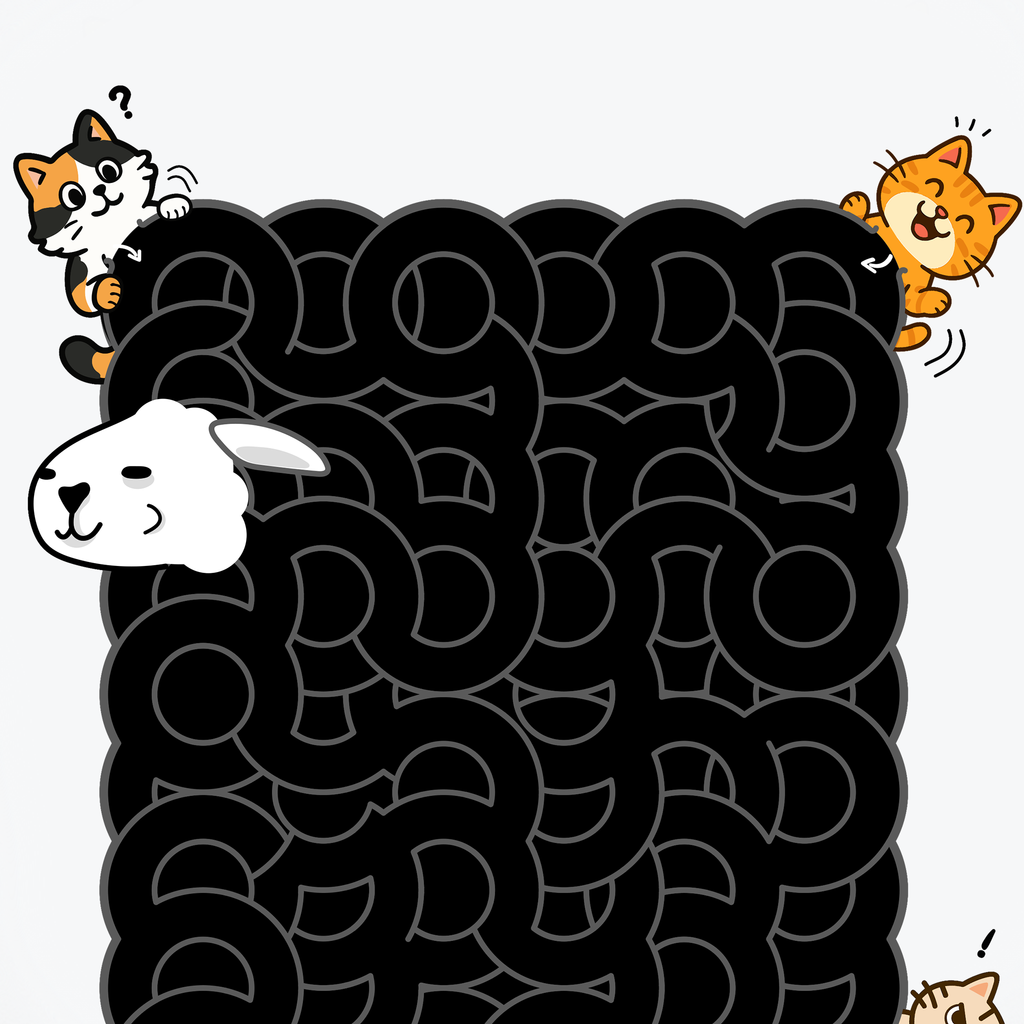 Black Sheep Maze Hoodie – Interactive Puzzle Kids Youth Hooded Sweatshirt, Unique Hoodie