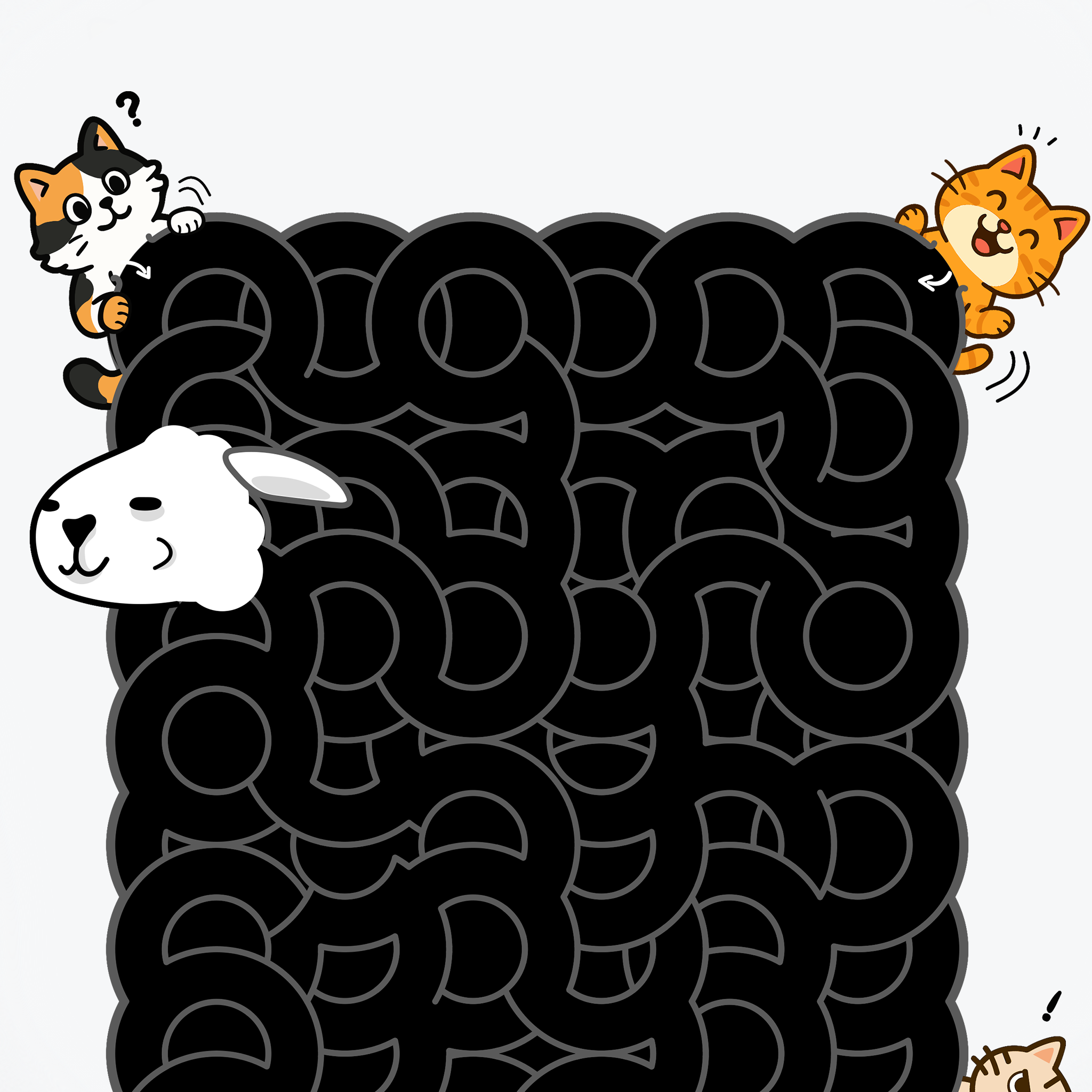 Black Sheep Maze Hoodie – Interactive Puzzle Kids Youth Hooded Sweatshirt, Unique Hoodie