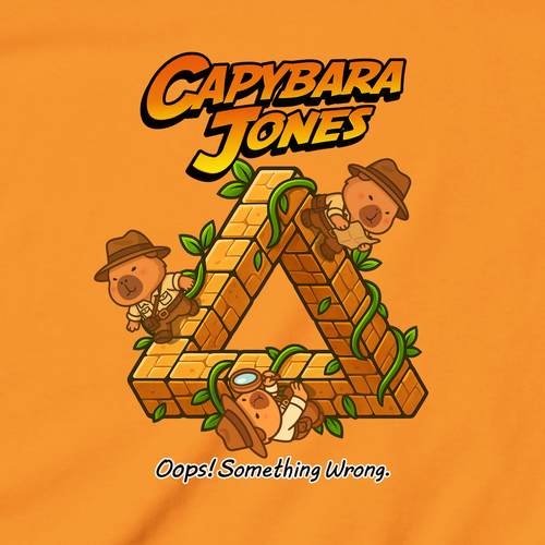 🏷️ 20% OFF | Capybara Jones x Penrose: The Impossible Triangle - Kids Heavy Cotton™ Tee