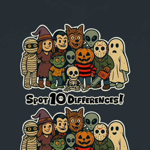 🏷️ 20% OFF | Boo Crew Shirt – Spot 10 Funny Differences Toddler Long Sleeve Tee