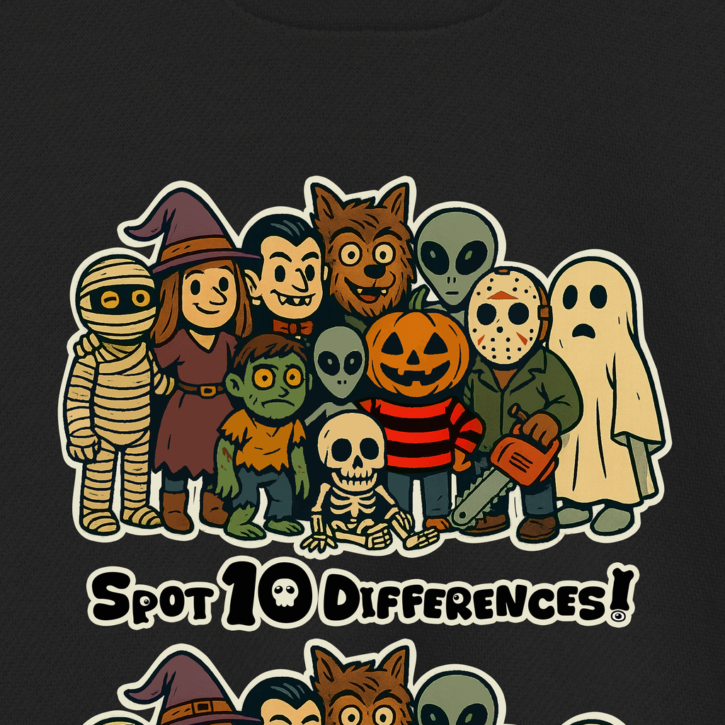 Boo Crew Toddler Sweatshirt – Spot 10 Funny Differences! 🕹️👻🎮