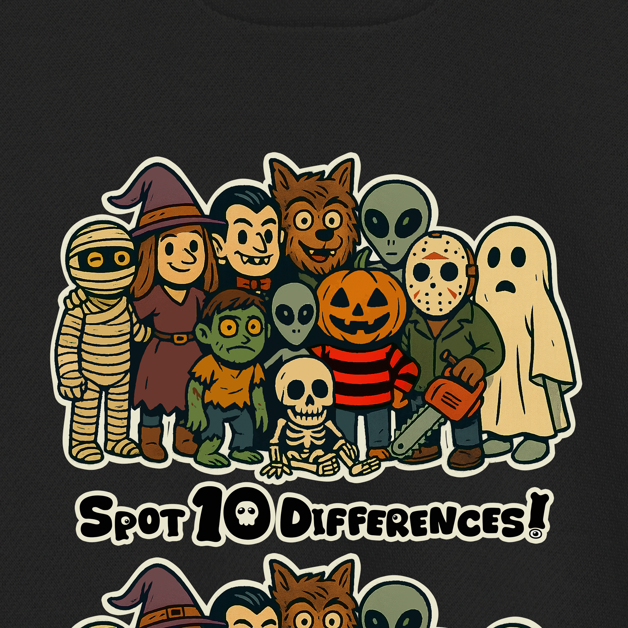 Boo Crew Toddler Sweatshirt – Spot 10 Funny Differences! 🕹️👻🎮